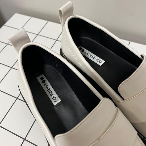 Women's chunky Loafers US8 black and white - Picture 3 of 7